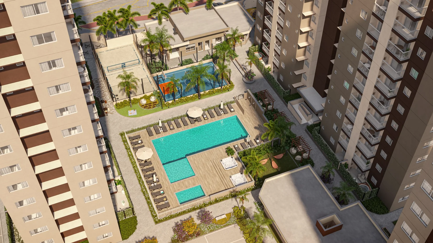 Vista Aérea Das Piscinas do AYRA