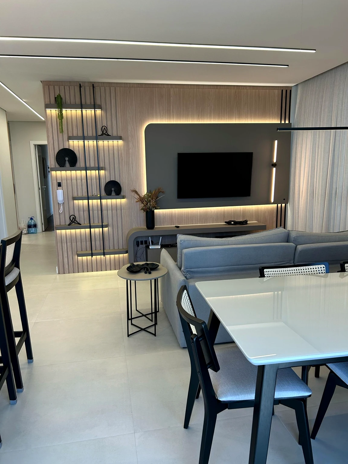 Painel planejado da sala